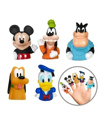 Disney Junior Mickey Mouse Clubhouse Bath Time Finger Puppets Set Of 5 BRAND NEW • $10.49