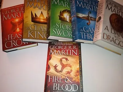 Song Of Ice And Fire Game Of Thrones Hardcover Set George R. R. Martin Set Of 6 • $129.99