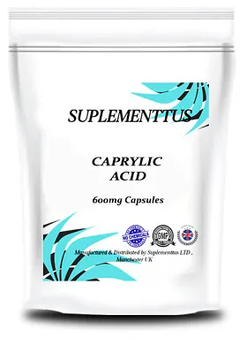 Caprylic Acid 600mg VEG Capsules Natural Supplement - Suplementtus UK Manufact • £10.99