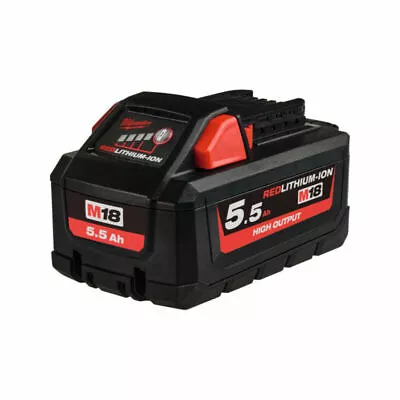 BRAND NEW Milwaukee M18 HB5.5 M18 5.5Ah REDLITHIUM-ION High Output Battery • £74.99