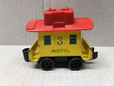 Vintage Mattel First Wheels 1980 Train Car Metal Yellow 3 Caboose 4  Used • $11.95