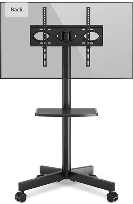 £55 • Buy RFIVER Mobile TV Stand On Wheels For 27-60 Inch TVs, Tilt Height Adjustable... 