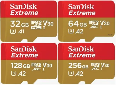 For Dash Cam SanDisk 32GB 64GB 128GB 256GB Extreme Micro SD U3 Class 10 Card • £7.95
