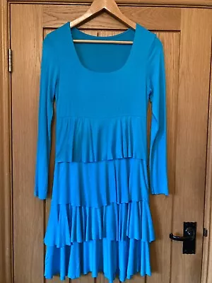 Ladies Size 6/8 Turquoise Blue Layered 't' Shirt Dress • £1.99