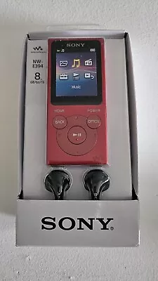 SONY Walkman NW-E394/BC 8 GB MP3 Player With FM Radio Colour RED • £26