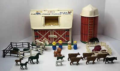 Vintage Fisher Price Play Family Farm 915 Little People Barn & Silo Incomplete • $29.99