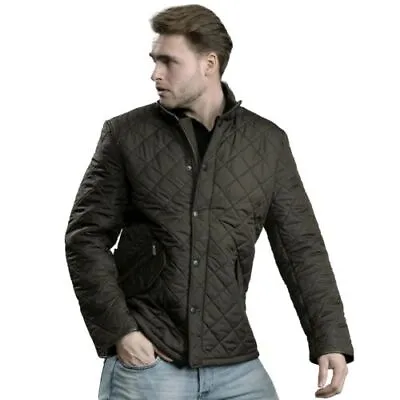 Barbour Quilted Mens Jacket Lined Winter Warm Waterproof Outdoor Padded Coat • $161.93