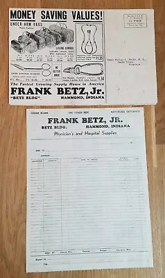 1939 Advertising Frank Betz Jr Physician Medical Hospital Supplies Hammond IN • $19.95