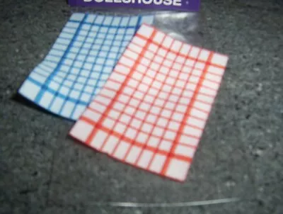 £1.99 • Buy Dolls House Miniatures 1/12th Scale Pair Of Tea Towels *from Debbiesdollshouses*