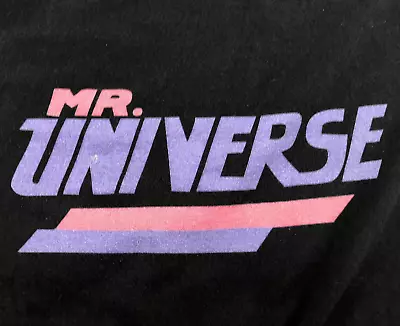 American Apparel Unisex  Mr. Universe  Short Sleeve Crew Neck Graphic T-Shirt-SM • $8.99