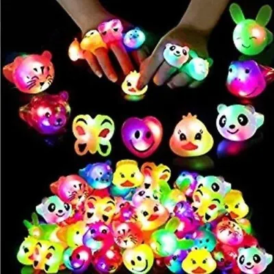 $18.99 • Buy Animal Light Up Rings Flashing LED Bumpy Jelly Ring Light-Up Toys 24 Pack