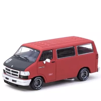 Tarmac Works 1:64 Global64 Dodge Van Custom Red Model T64G-TL032-RE • $13.99