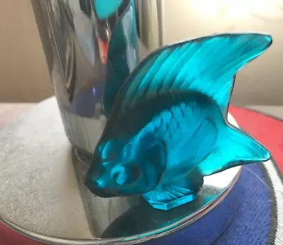 Rene Lalique - Teal/Turquoise Fish - Lifetime Piece - Signed - Excellent • £323.05