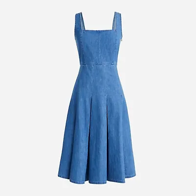 NWT J.Crew Pleated Chambray Dress Size 14 • $49.99