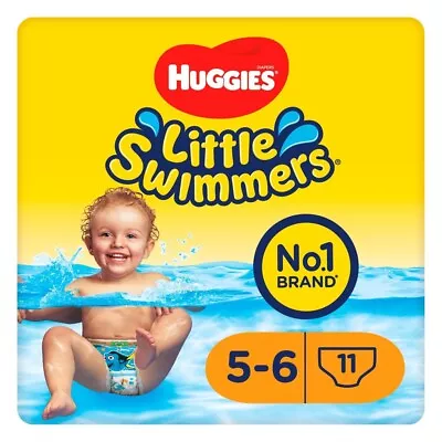 6 PACK Huggies Little Swimmers Swim Nappies Size 5-6 - (66 Pants) • £27.99