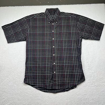 Burberry London Button Down Short Sleeve Plaid Grid Shirt Men’s Size Large • $39.99