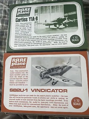 $19 • Buy 1/72 Rare Plane Curtiss Y1A-8 Shrike And SB2U-1 Vindicator Vacuform Kits