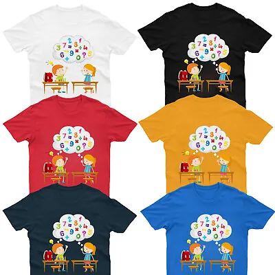 Boys Girls Maths World Day Kids T-Shirt Number Symbol Childrens School 2024 • £7.99