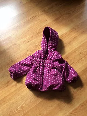 Baby Girls Quilted Coat Age 12–18 Months.  • £2.99