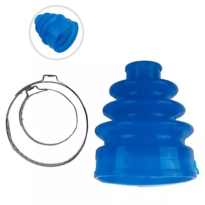 Silicone Blue Outer CV Joint Stretchy Flexi CV Boot Gaiter Clamps Kit Universal • $16.57