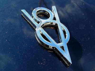 VINTAGE STYLE V8 METAL BADGE Chrome Metal V8 Emblem *NEW* Fits CHEV Etc • $14.95