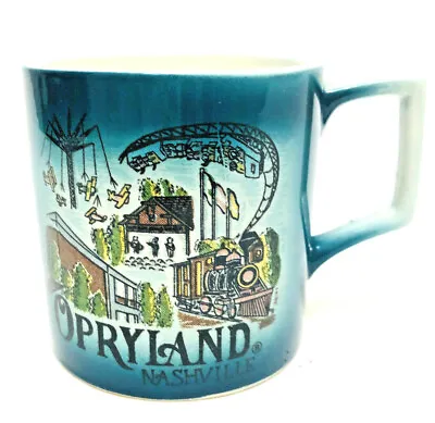 $10.14 • Buy Vintage Opryland USA Nashville, TN Ceramic Mug Small Blue Wash Attractions