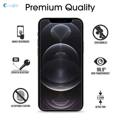 $9.95 • Buy 2x Screen Protector Nuglas Tempered Glass For IPhone 12 Pro Max With Applicator