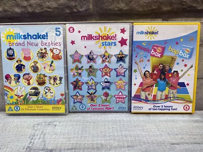 3 DVD MILKSHAKE! Stars Brand New Besties 29 Episodes CBeebies 6hrs+ Abbey • £10.99