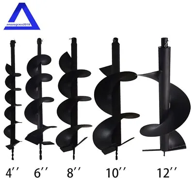 4  6  8  10  12  Earth Auger Drill Bits Use For Gas Powered Post Fence Hole Dig • $27.49