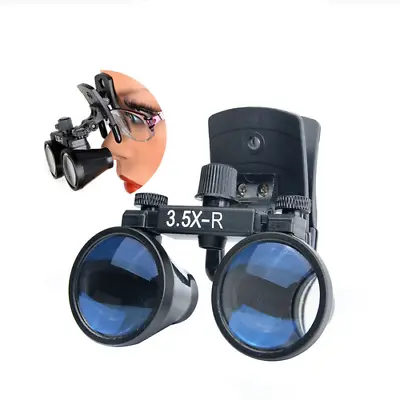 Dental Medical 3.5X Binocular Loupes Clip-on Magnifier For Glasses Black USSTOCK • $29.44