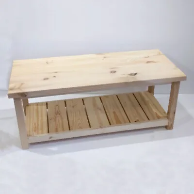Farmhouse Unfinished Coffee Table- Solid Wood/Modern/Made In USA • $379
