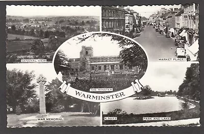 Postcard Warminster Wiltshire Multiview Vintage RP By Harvey Barton • £4.99