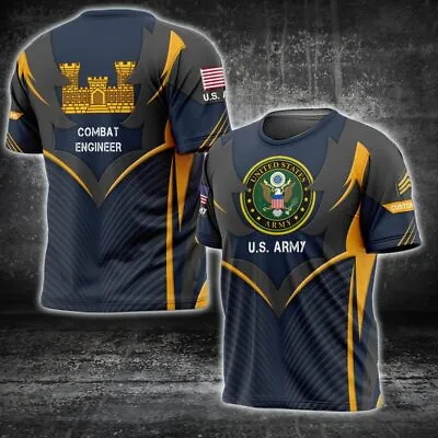 US Army Shirt Veteran 3D Shirt Custom Army Branch Rank Name Shirt Veteran Gifts • $18.95