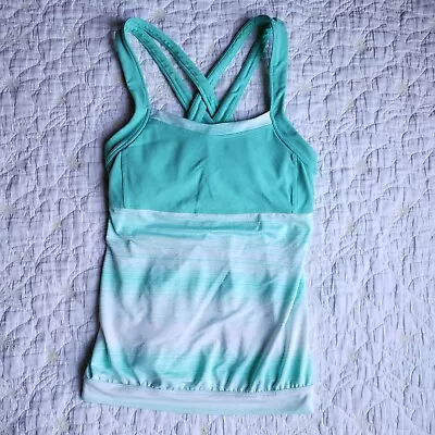 Athleta Womens Size M Stride Crunch And Punch Tank Mint Green • $19