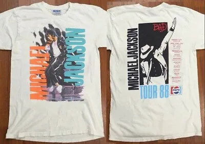 Michael Jackson Bad Tour 1988 T-Shirt Vtg Michael Jackson Shirt For Fans • $9.99