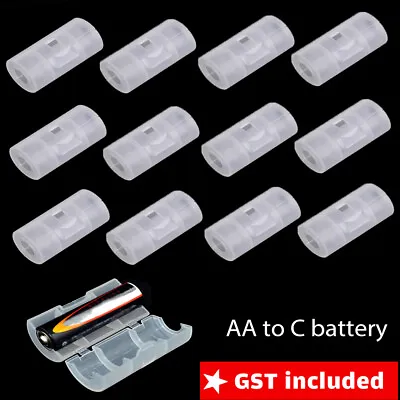 4-12x AA To C Adapter Box Size Durable Case Cell Shell Battery Converter Holder • $7.92