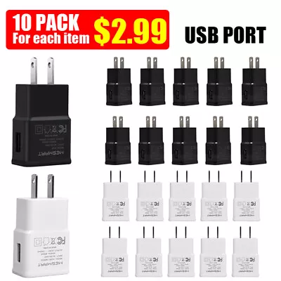 10Pack USB Wall Charger Power Adapter 2A 5V Plug Charging Block Bulk Wholesale • $29.99