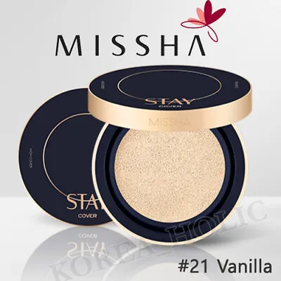 MISSHA Stay Cushion High Cover 14g SPF30 PA++ #21 Vanilla BB Cushion K-Beauty • $24.99