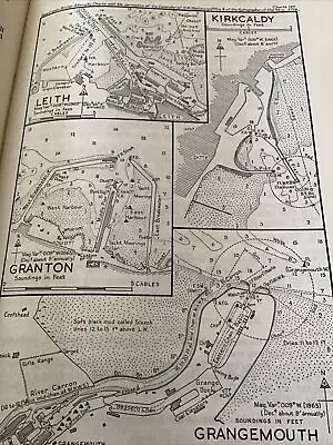 VINTAGE SEA CHART / NAUTICAL MAP 1961 - Leith Kirkcaldy Granton Grangemouth • £3.25