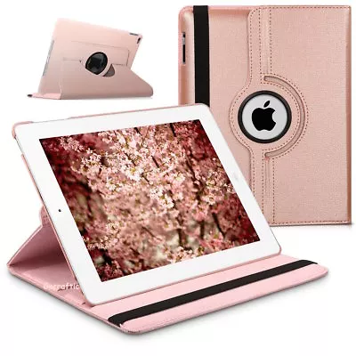 Leather 360 Rotating Smart Case Cover For IPad 8th 7th 6th 5th Air Mini 1 2 3 4 • £5.29