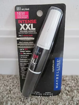 Sealed Maybelline XXL INTENSE Volume Length Microfiber Mascara Very Black #551 • $20.50