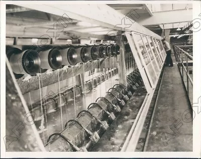 1939 Industrial Rayon Corporation Glass Enclosed Lead Lined Tanks Press Photo • $15