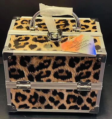 NWT Haus Of Glam Professional Makeup Box With Lock Travel Organizer Animal Print • $14.99