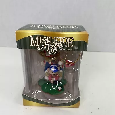 Mistletoe Magic Collection Trevco Christmas Ornament BEARS PLAYING GOLF NEW Box! • $5