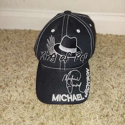 Michael Jackson King Of Pop Hat 1958-2009 Glove Hat Black Adjustable OSFA • $40