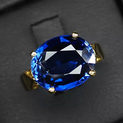 Amazing Vivid Blue Sapphire 7.0Ct. 925 Sterling Silver Handmade Statement Rings • $24.99