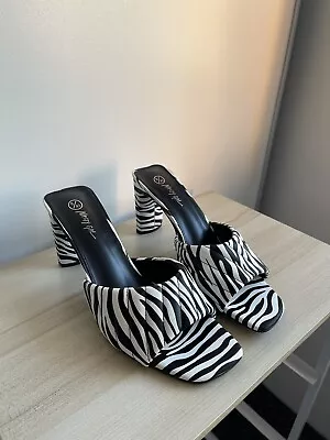 $20 • Buy Zebra Print Heels Size 41 NastyGal