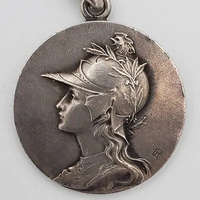 French Art Nouveau Medal Marianne Liberty Goddess Revolution NYC Republic Silver • $297.99