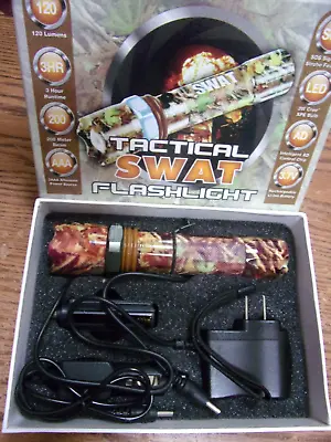 Tactical Swat  Camo  Flash Light/120 Lumens Sos/rechargable/3hour Runtime • $24.99