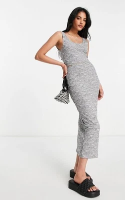£35 • Buy Topshop Grey Marl Space Cut Out Body Con Dress Size M - New With Tags